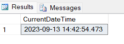 GETDATE Output